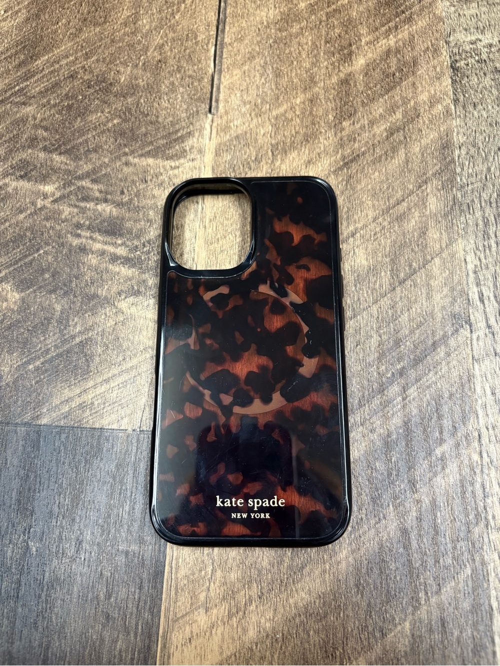 kate spade Tortoiseshell Gloss iPhone Case - Brown & Black